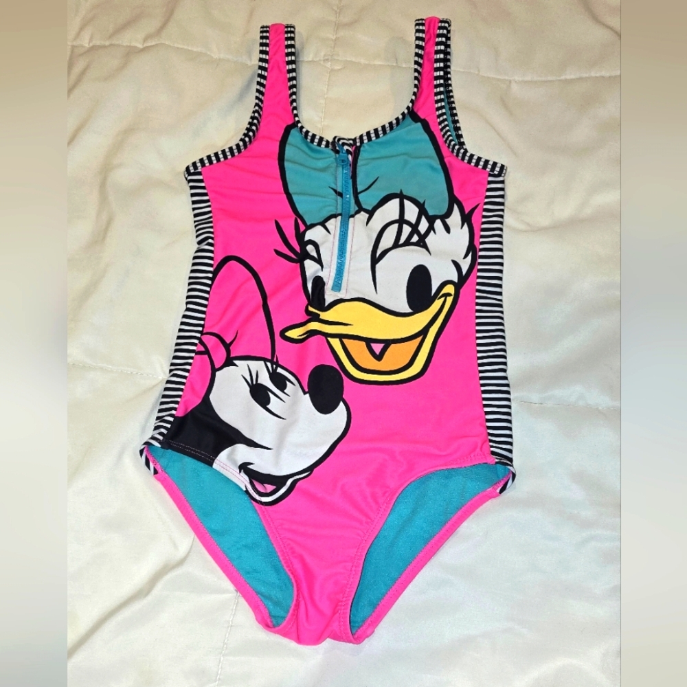 Pink Disney Swimsuit with Characters Girl Size 8-10